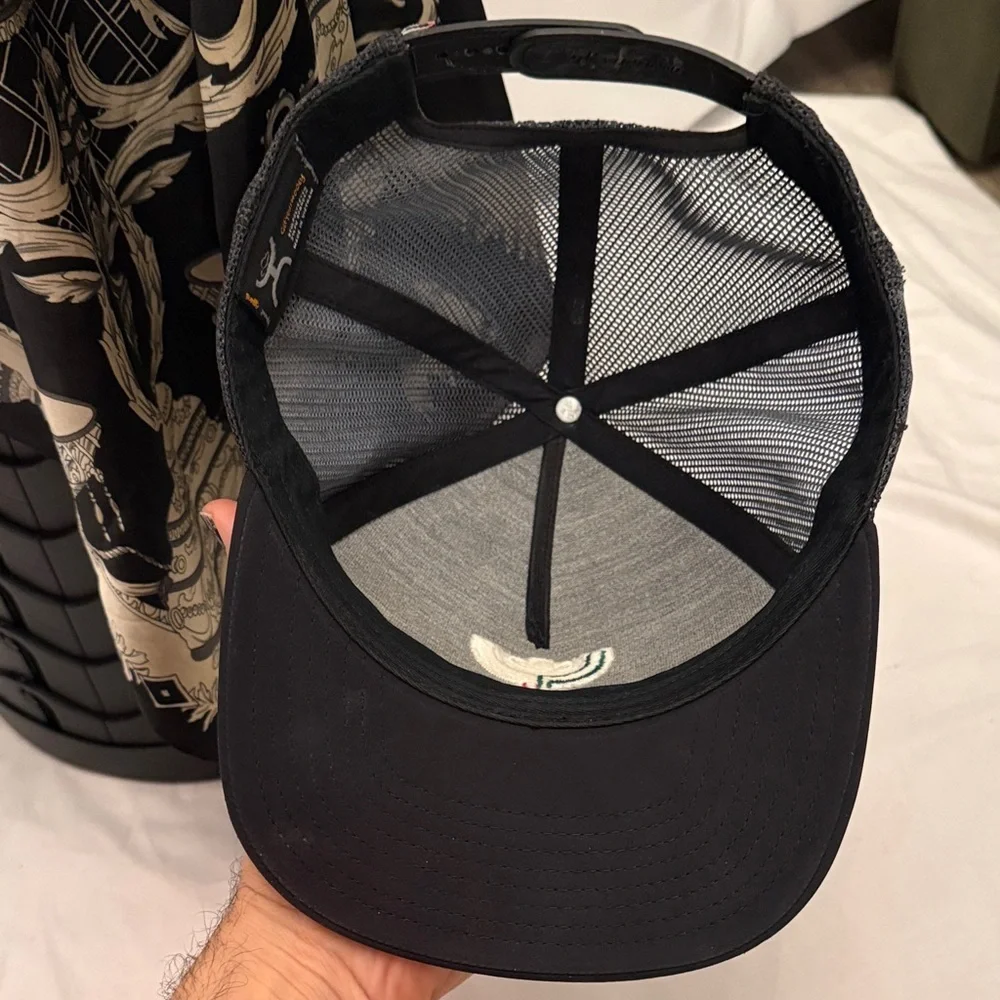 Hooey Black Trucker Hat with Mexican flag color Logo